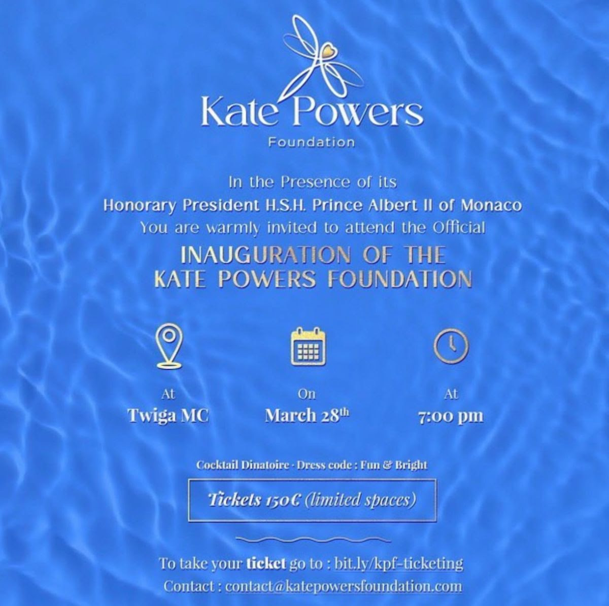 Invitation Inauguration Of The Kate Powers Foundation March 28